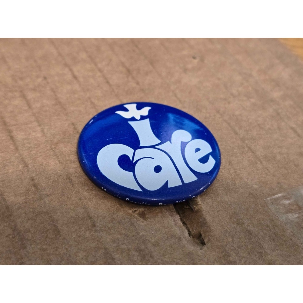 Vintage Blue And White Dove I Care Campaign Cause Pinback Button B45 - Picture 4 of 6